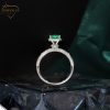 Nhẫn Kim cương Nữ gắn đá Emerald R13 04